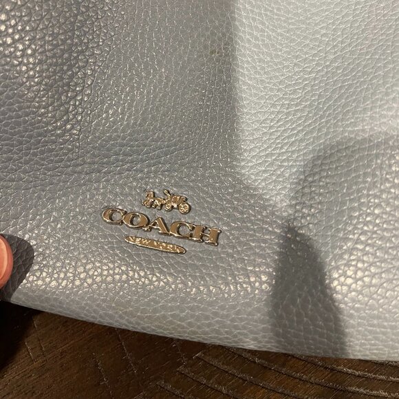 Coach Pebble Chelsea Crossbody Purse (Light Blue) - Picture 6 of 8